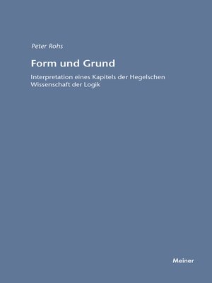 cover image of Form und Grund